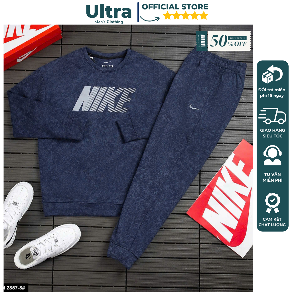 Bộ nỉ nam thể thao Adidas thu đông cao cấp phom dáng đẹp dày dặn, mặc nhà, thể dục bản mới nhất 2024 Ultra UD4-2857