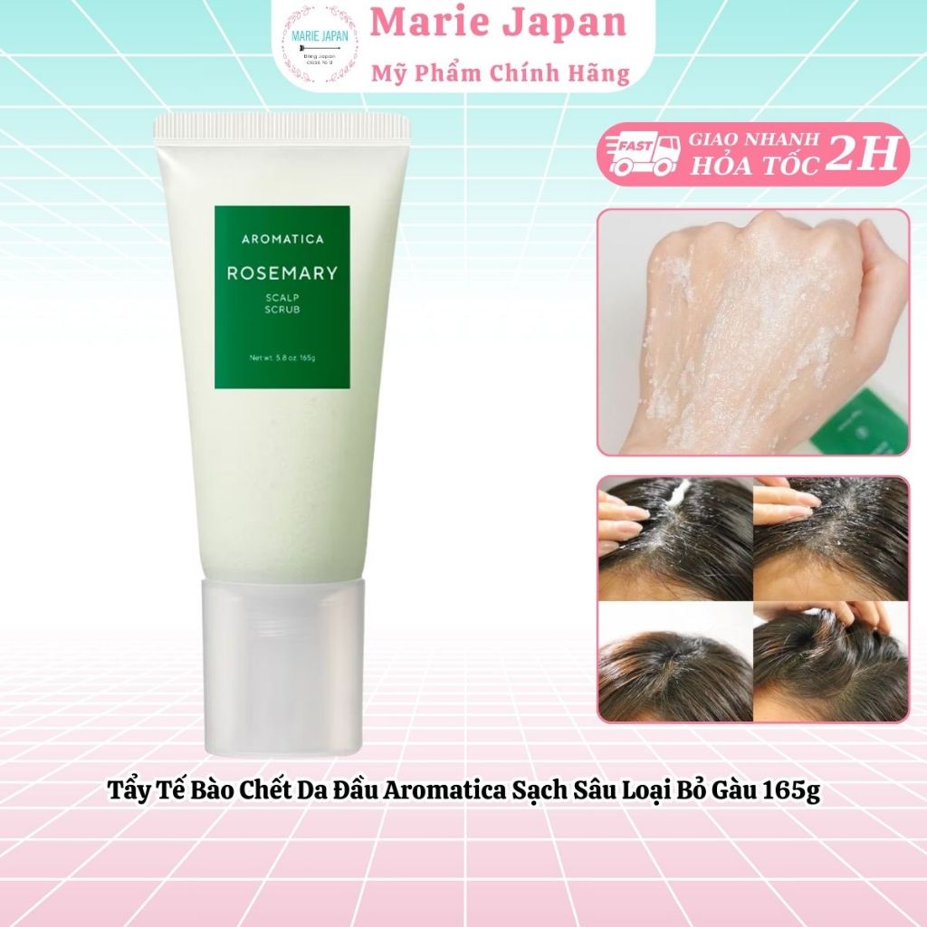 Tẩy Tế Bào Chết Da Đầu Aromatica Rosemary Scalp Scrub Sạch Sâu Loại Bỏ Gàu Hàn Quốc 165g
