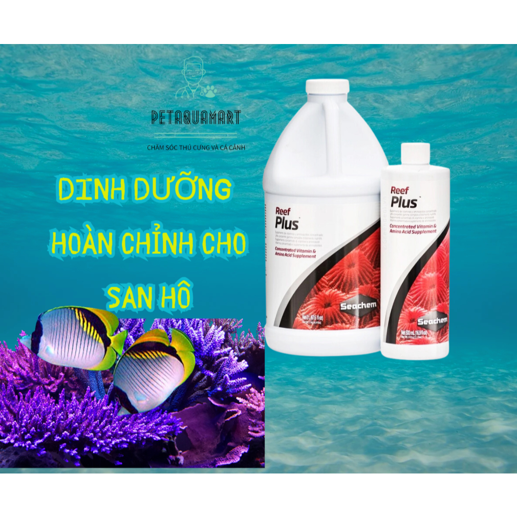 Bổ sung dinh dưỡng cho san hô seachem reef plus - thức ăn cho san hô