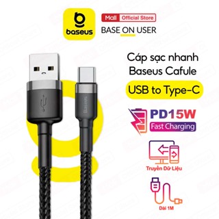 Cáp sạc nhanh USB to TypeC Baseus Cafule truyền dữ liệu cho Android/IP15/15 Pro Max/15 Pro/16pro/16promax dài 1m/2m/3m