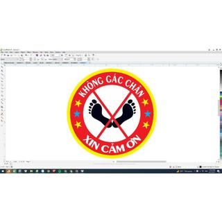 tem logo xin đừng gác chân
