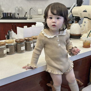  bodysuit len bé gái bộ liền thân len mùa đông cho bé gái bodysuit len dệt kim cutemily cho bé 