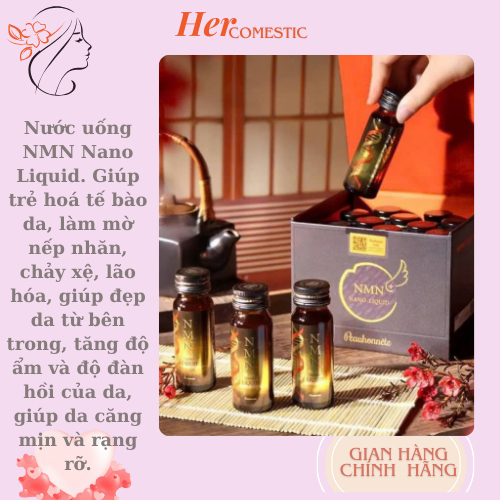 [ Hộp 12 Lọ] Nước Uống NMN Nano Liquid 12000 tr.ẻ hoá da