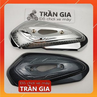  Ốp pô xe SH MODE 2013-2014-2015-2016-2017-2018-2019 chụp che bô xi inox crom cacbon - phụ kiện trang trí 