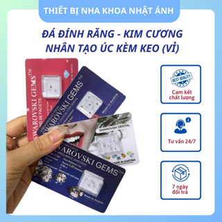 Đá đính răng, kim cương nhân tạo úc kèm keo (VỈ), đá gắn răng