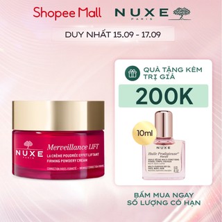 Kem dưỡng nâng cơ và chống lão hóa chuyên sâu cho da dầu và da hỗn hợp NUXE Merveillance LIFT Firming Powdery Cream 50ml