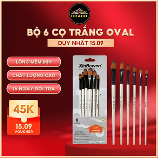[HOT]  Bộ 6 cọ trắng oval dùng để vẽ tranh