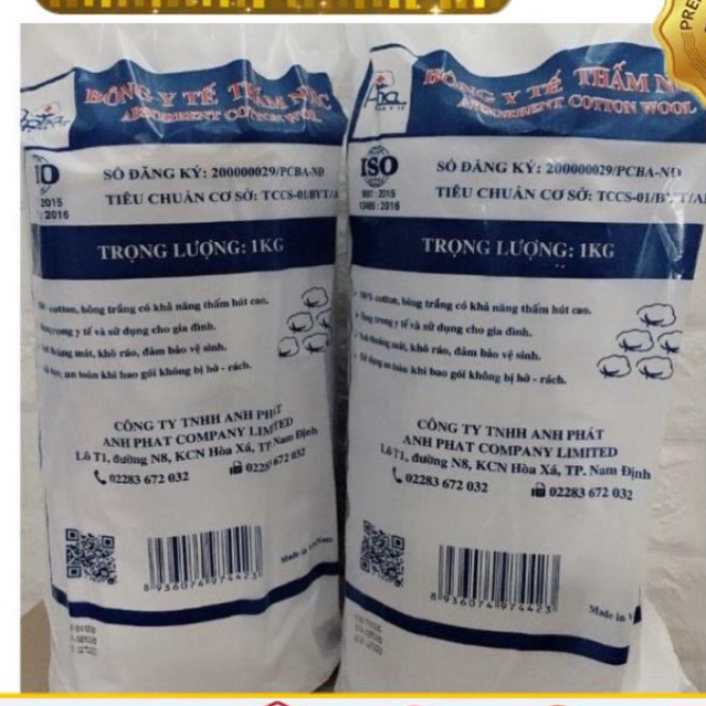 Bông cuộn y tế tiệt trùng Alpha 1kg