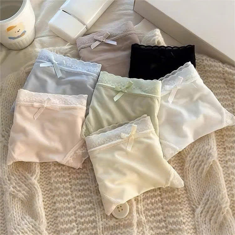 Combo 10 Quần lót nữ su lụa loại 1 siêu mỏng phối ren hoa thoáng mát gợi cảm 271