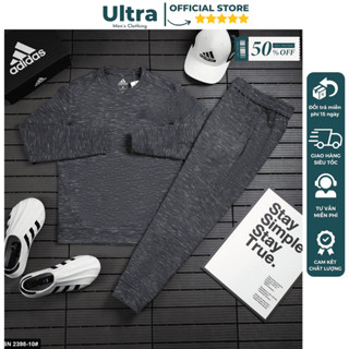  Set đồ nam thu đông Adidas cổ tròn phom dáng đẹp dày dặn Bộ thể thao nam mùa đông hàng hiệu phom đẹp Ultra UD4-2398 