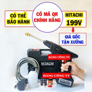 [CÓ MÃ QR + Thẻ BH] Máy rửa xe pin 199V - Hàng Cty Chuẩn Lõi Đồng, Xịt Rửa Đa Năng Tiện Lợi