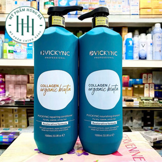 Cặp dầu gội xả PVICKYNC Collagen Organic Biotin, cam kết chính hãng 1000ml/chai