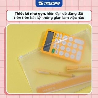 Máy tính văn phòng Thiên Long Flexio CAL-009 màu tươi sáng, màn hình LCD 12 số cải tiến, nhỏ gọn, có bảo hành