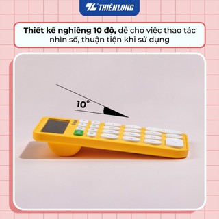Máy tính văn phòng Thiên Long Flexio CAL-009 màu tươi sáng, màn hình LCD 12 số cải tiến, nhỏ gọn, có bảo hành