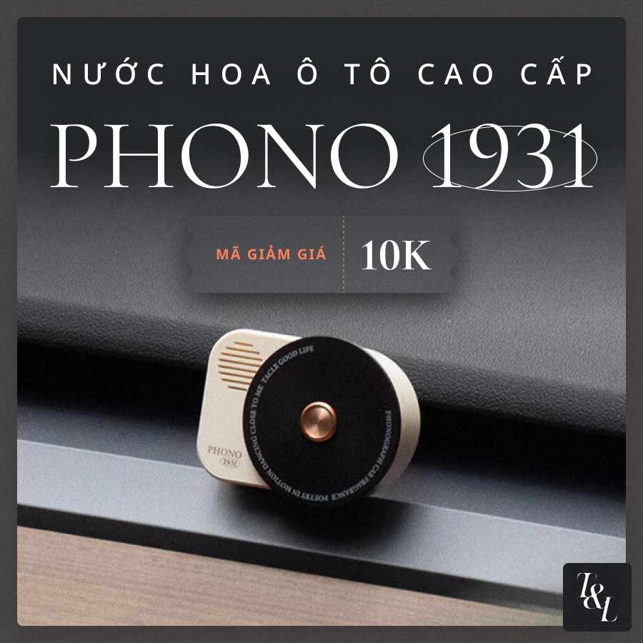 Sáp Thơm Ô Tô Cao Cấp Kẹp Cửa Gió Điều Hòa PHONO 1931 - Tươi mát, Tinh tế, Sảng khoái