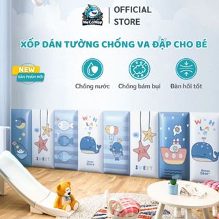 Miếng Xốp Dán Tường Cao Cấp Chống Va Đập Cho Bé, Tấm Xốp Dán Tường Hình Hoạt Hình 3D Trang Trí Phòng Ngủ