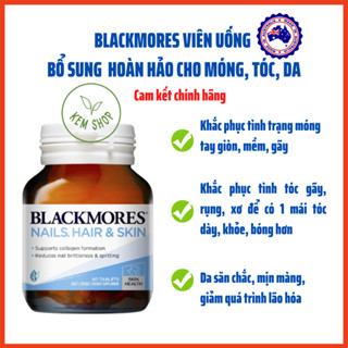 [HÀNG CHÍNH HÃNG] Viên uống bổ sung Nail, Hair & skin blackmores 60 viên ÚC
