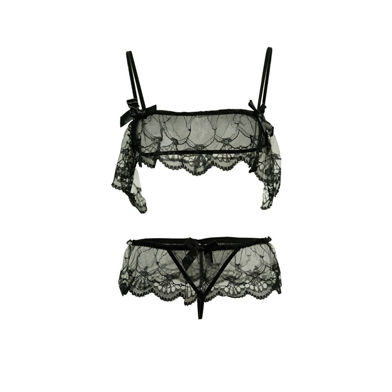 Đồ lót gợi cảm ren xuyên thấu phối hoa siêu xinh quyến rũ set nội y nữ mỏng đen trắng hồng tím dễ thương BIKI HOUSE T328 | BigBuy360 - bigbuy360.vn