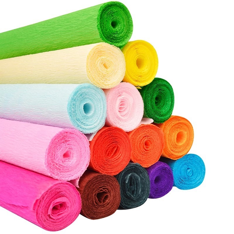 Giấy nhún làm hoa handmade, giấy nhún cuộn 50cmx250cm làm hoa