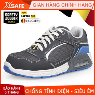 Giày bảo hộ lao động nam Jogger Raptor S1P da nubuck, vải lưới thoáng khí, siêu nhẹ, đệm khí nâng đỡ gót,cấu tạo phi kim