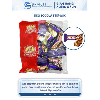 Kẹo socola STEP Mix với nho khô, đậu phộng và caramen, phủ lớp men sữa Gói 500gr