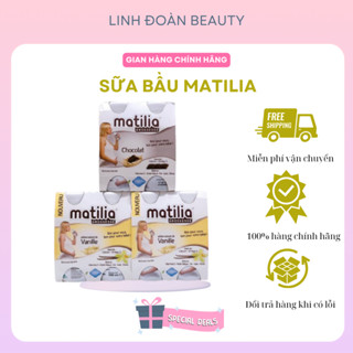 Sữa bầu Matilia Vị Vani Socola Dâu Tây Bánh Quy Sữa Bầu Pha Sẵn Bổ Sung Dưỡng Chất Cho Bé