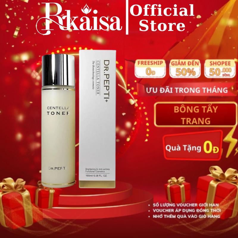 Nước Hoa Hồng Dr.Pepti Centella Toner 180ml Dưỡng Da Căng Bóng Chính Hãng Hàn Quốc