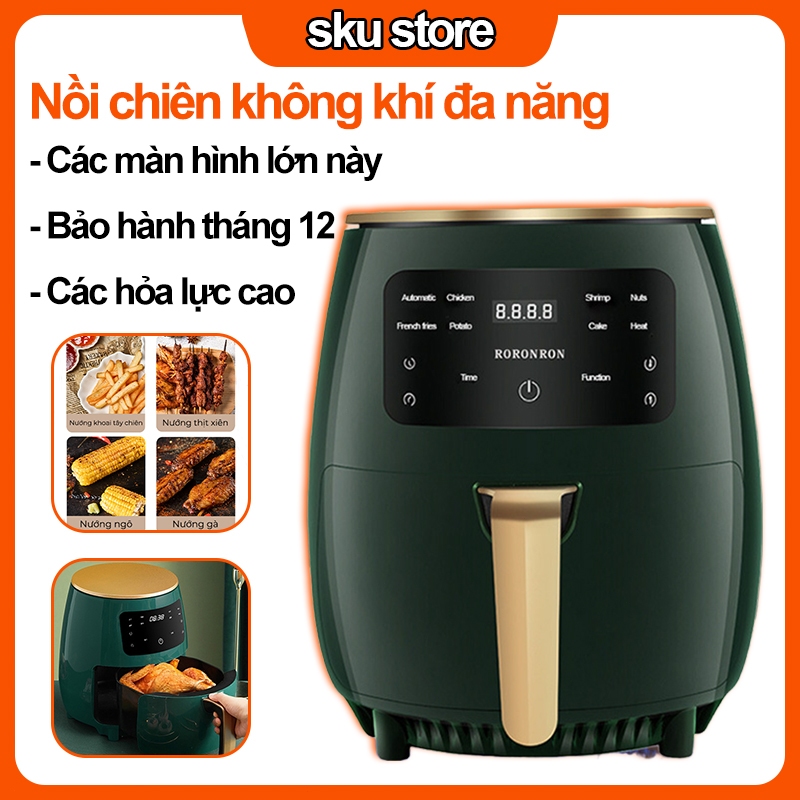 Nồi Chiên Không Dầu Cao Cấp AIR FRYER 4.5L Đa năng - Bảng điều khiển điện tử - Bảo hành 12 tháng
