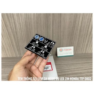 Tem thông số SH Mode 20 , 21 đèn Led ( 1 miếng )