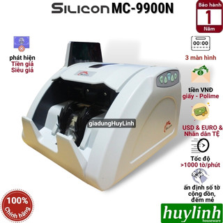 Máy đếm tiền và phát hiện tiền siêu giả Silicon MC-9900N