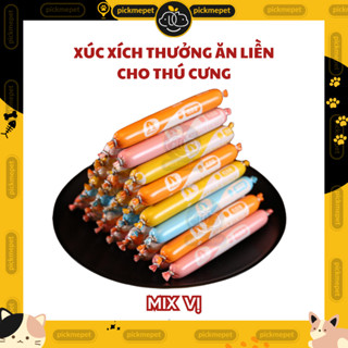 [15g/cây ] Xúc Xích Thưởng Ăn Liền Cho Chó Mèo, Hamster, Thú Cưng - Giàu Dinh Dưỡng, Vitamin, Đạm