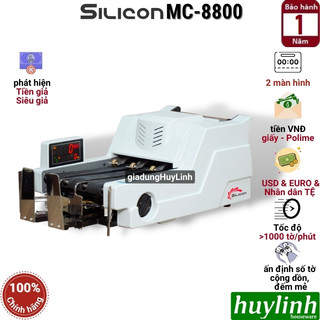 Máy đếm tiền và phát hiện tiền siêu giả Silicon MC-8800