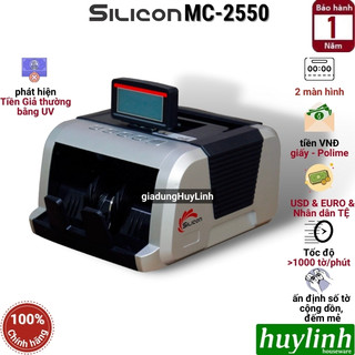 Máy đếm tiền Silicon MC-2550 - phát hiện tiền giả thông thường