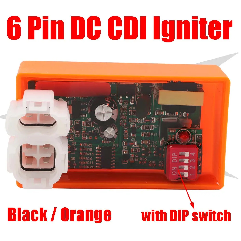 6PIN CDI Hộp Đánh Lửa Điều Chỉnh Được DC GY6 125CC 150CC GY6 Zanella150 RX Z6 BERA BR200RR NEW DT200