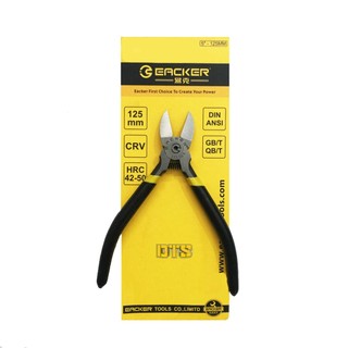 Kìm cắt mini tự bung Eacker 305005 Asaki 5inch/125mm, kềm cắt dây điện, kìm cắt nhựa bavia, lưỡi cắt nhọn vát mỏng