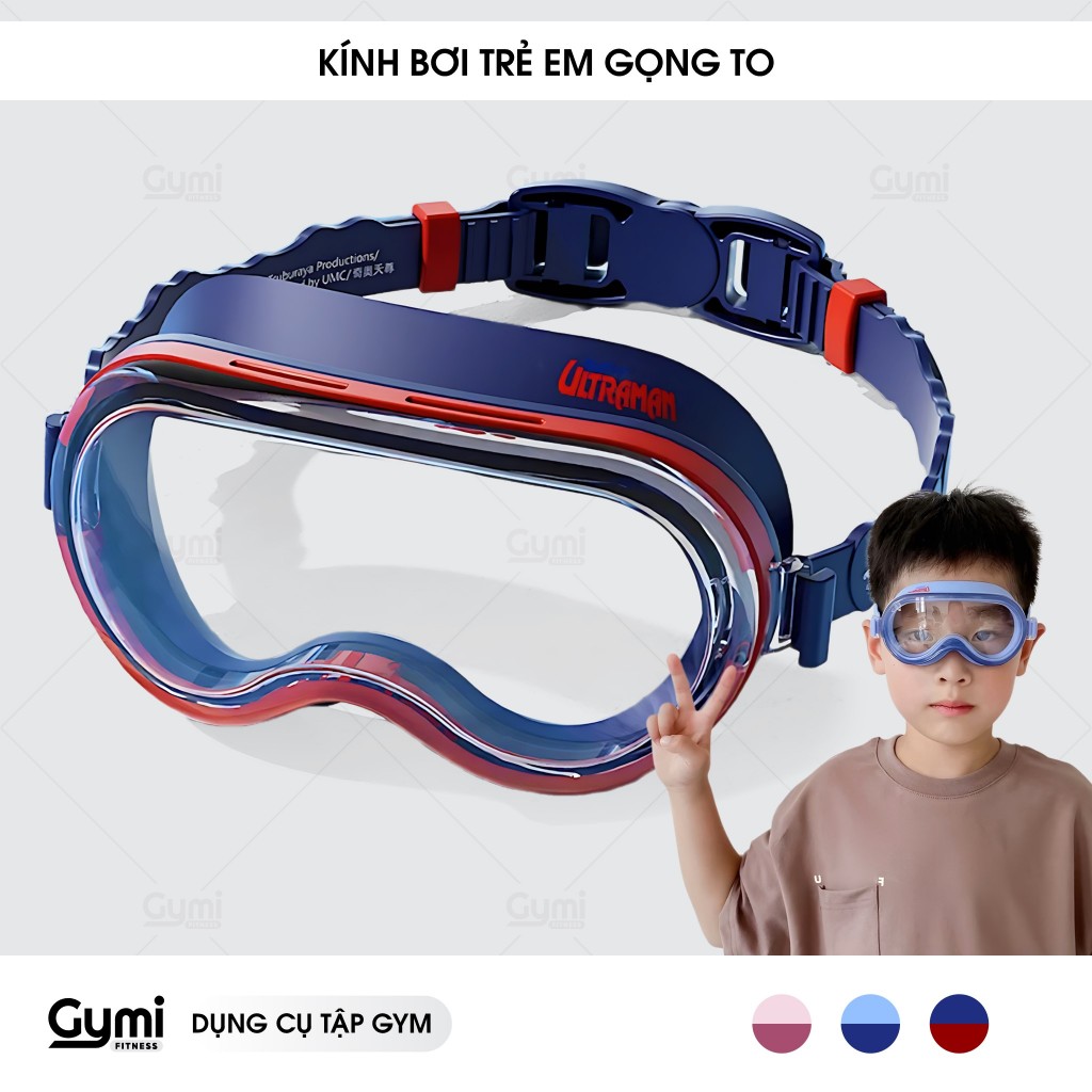 Kính Bơi Gọng Lớn Tráng Gương Chống Sương Mù Cho Trẻ Em - Họa Tiết Điện Quang Màu Sắc Năng Động