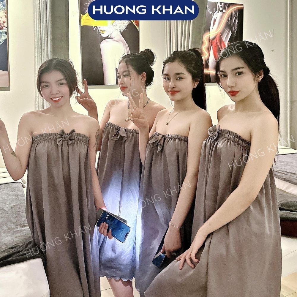 Váy quây spa vải lụa cao cấp , chất vải mát, dày dặn, chun chắc chắn, sẵn nhiều màu