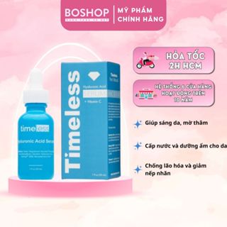 Tinh Chất Cấp Nước, Sáng Da Timeless Hyaluronic Acid + Vitamin C Serum 30ml