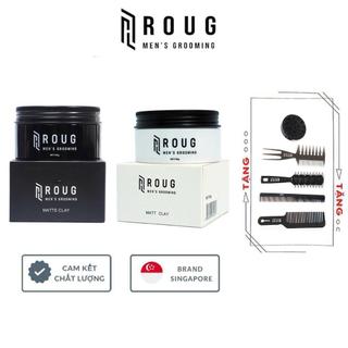 Sáp vuốt tóc nam Roug Matte Clay 90gr màu đen , Matt Clay 90gr màu trắng Singapore + Quà Tùy Chọn