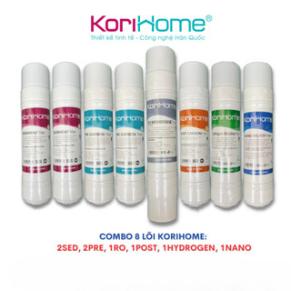 Bộ 8 lõi lọc nước Korihome WPK-606 nhập khẩu Hàn Quốc dùng cho máy lọc nước Korihome WPK-606 hàng chính hãng