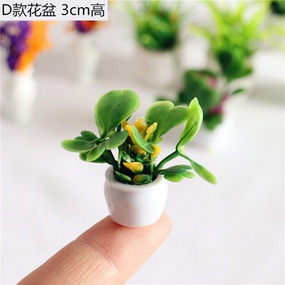 Chậu cây mini trang trí nhà mô hình, tiểu cảnh, dollhouse, nhà que kem handmade