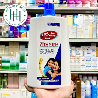 Sữa tắm Lifebuoy xanh 1078ml/1100g, dưỡng ẩm, bảo vệ cơ thể khỏi vi khuẩn