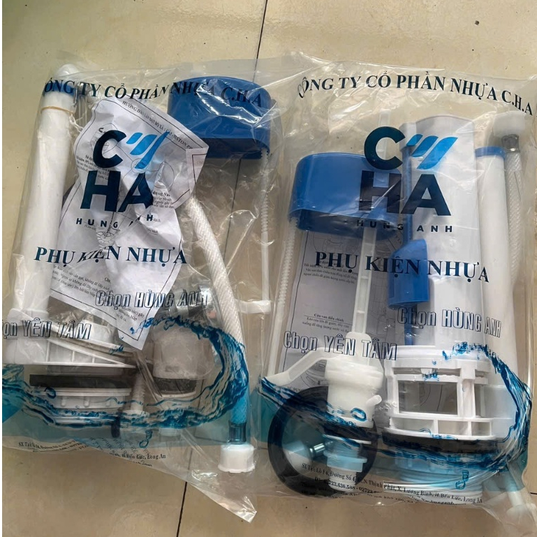 Bộ cấp xả , bồn cầu , phụ kiện , két nước bồn cầu nhựa ABS Hùng Anh