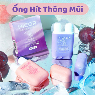  Ống Hút Thông Mũi 2 Đầu Hương Thơm Trái Cây Ống Hít Mũi Nicor Dầu Hít Thông Mũi Bạc Hà Giảm Nhanh Ngạt Mũi 