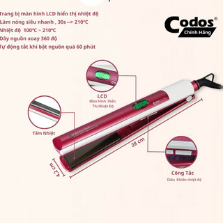 Máy Kẹp Duỗi Tóc Chuyên Nghiệp Codos CHI - 2300