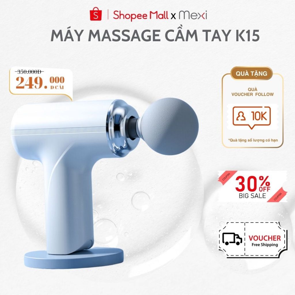 Máy massage cầm tay Mexi, máy massage fascial kết nối không dây tiện dụng cho gia đình