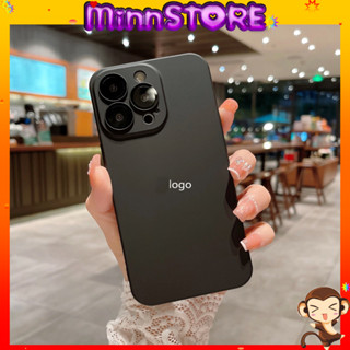 Ốp điện thoại ip PC cứng nhám chống vân tay có kính bảo vệ camera cho 15 14 13 11 Pro MAX 14 Plus 12 Pro MAX MinnCase