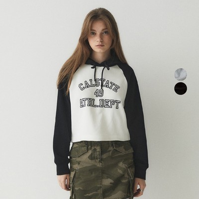 Áo Hoodie WHO.A.U Raglan Crop Hoodie_WHMHE4921F