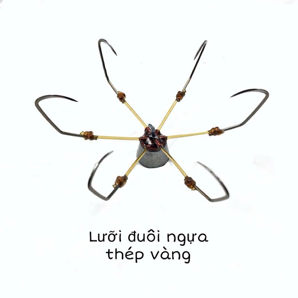 Lưỡi câu cá dáng Móng thép trắng/vàng