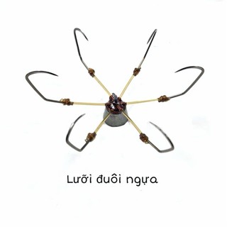 Lưỡi câu cá dáng Móng thép trắng/vàng